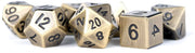 16mm Metal Poly Dice Set - Antique Gold