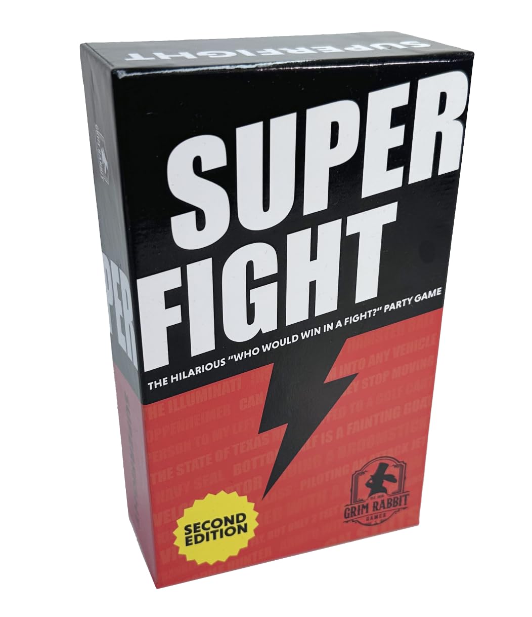 Grim Rabbit Superfight 2nd Edition – Absurd Arguments Party Card Game | Funny Adult Card Game with New Cards, Dice & Hilarious Debates