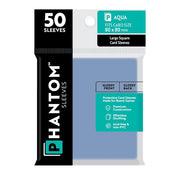 Phantom Sleeves: Aqua Size 80 x 80mm: Glossy Front/Back - 50 Pack - Transparent Protective Card Sleeves for Board Games, Trading Cards & Card Games
