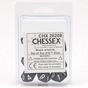 d10 Clamshell Opaque Black with White (10)