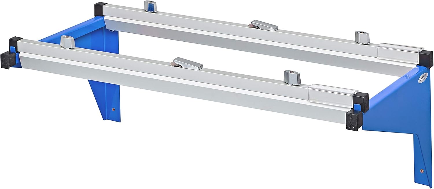 Drop Lift Wall Rack for Blueprints, Blue (2 pack)