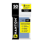 Phantom Sleeves: Yellow Size 41 x 63mm: Glossy Front/Matte Back - 50 Pack - Transparent Protective Card Sleeves for Board Games & Trading Cards