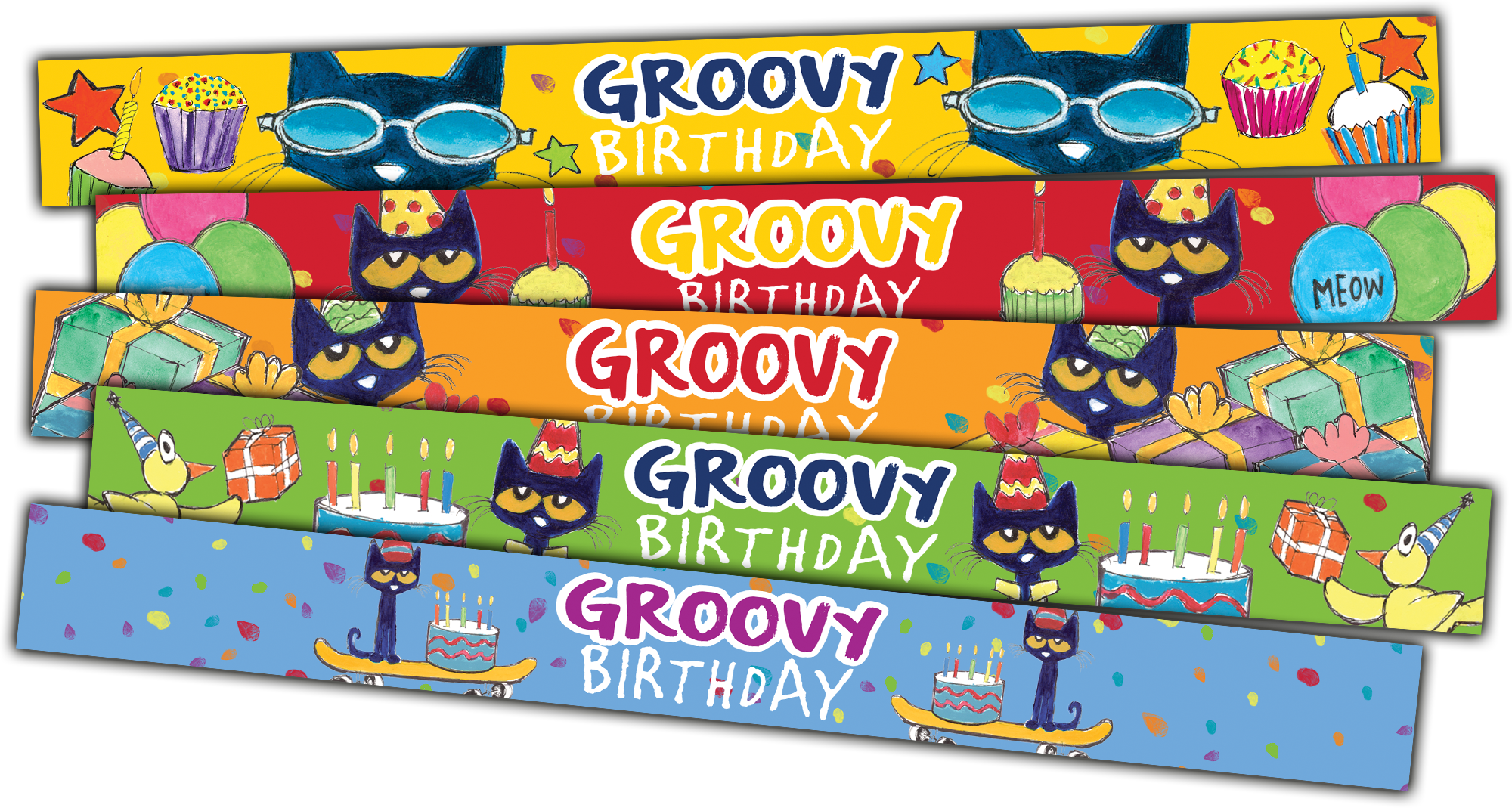 Pete the Cat® Groovy Birthday Slap Bracelets