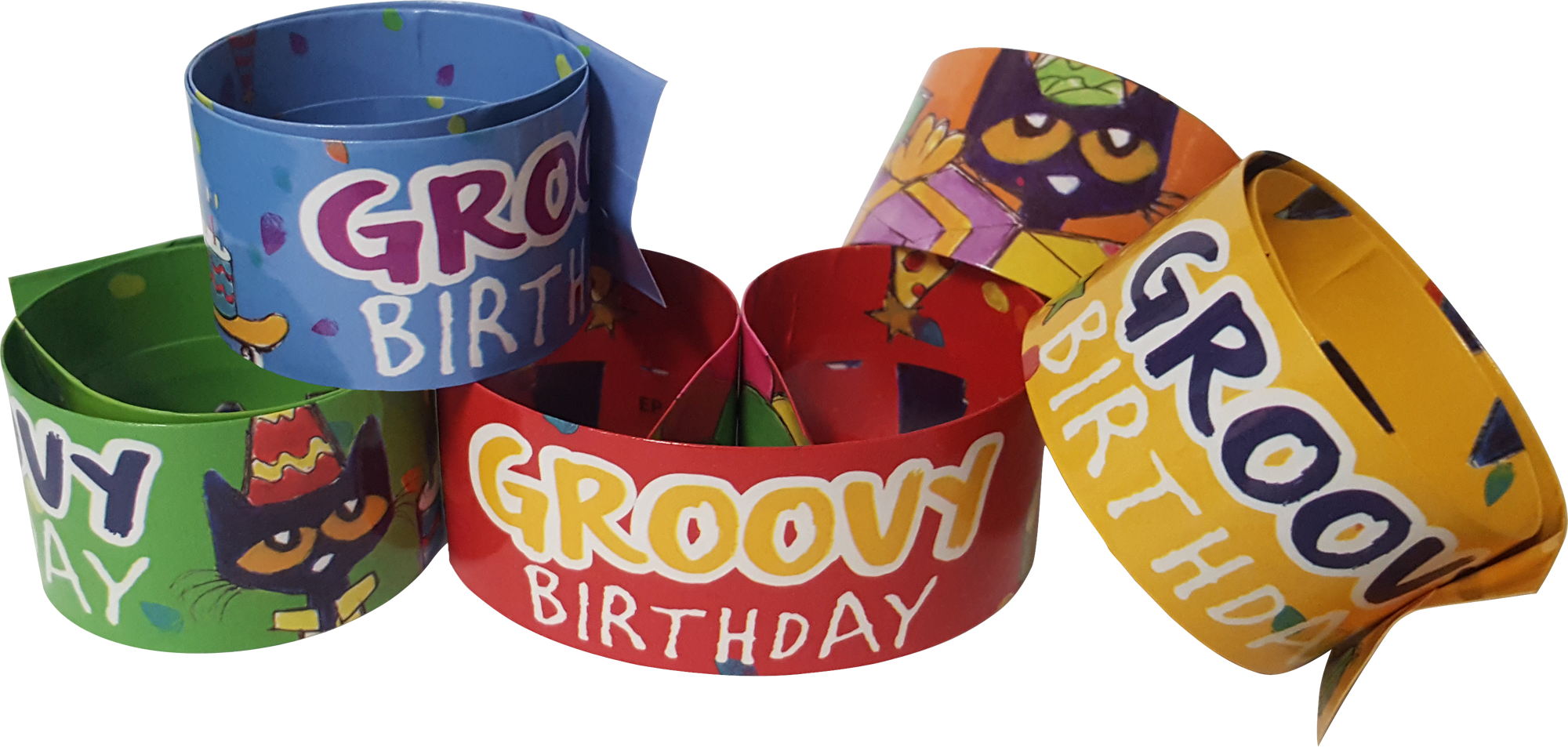 Pete the Cat® Groovy Birthday Slap Bracelets
