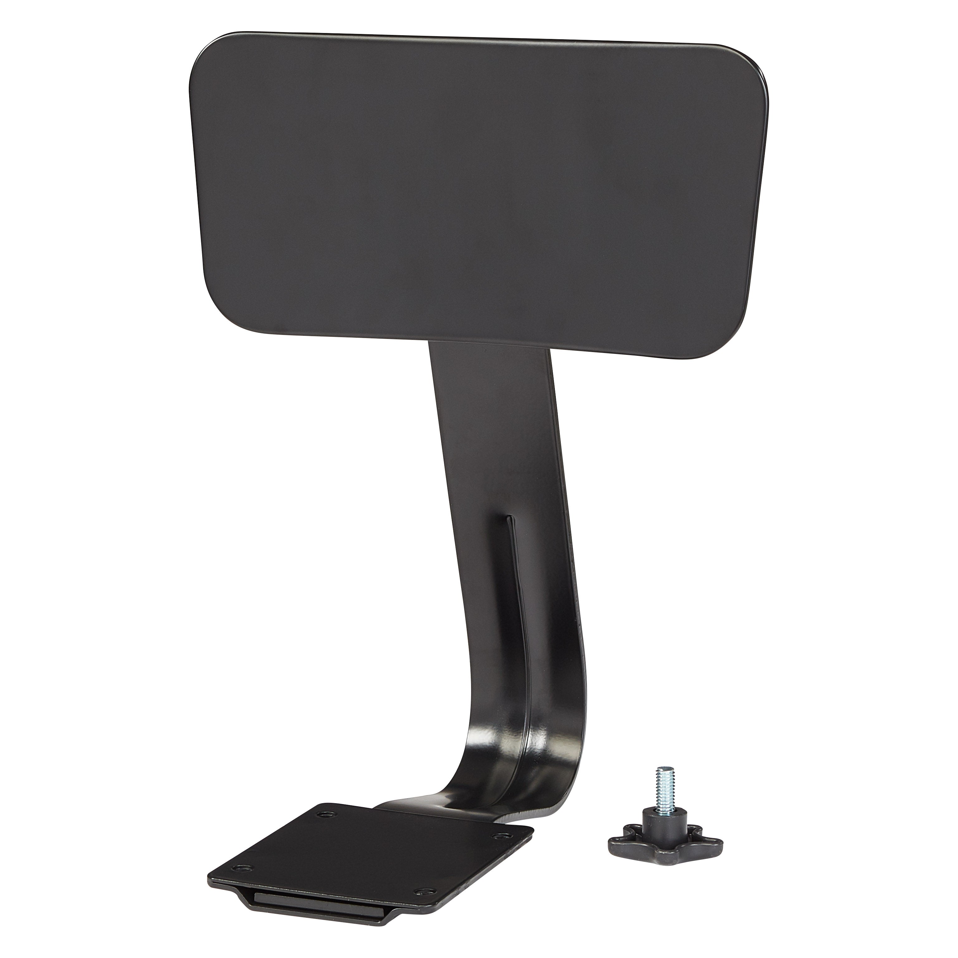 NPS® Black Steel Backrest for 6200 Series Stool, Surface Color: Grey, Frame Color: Black