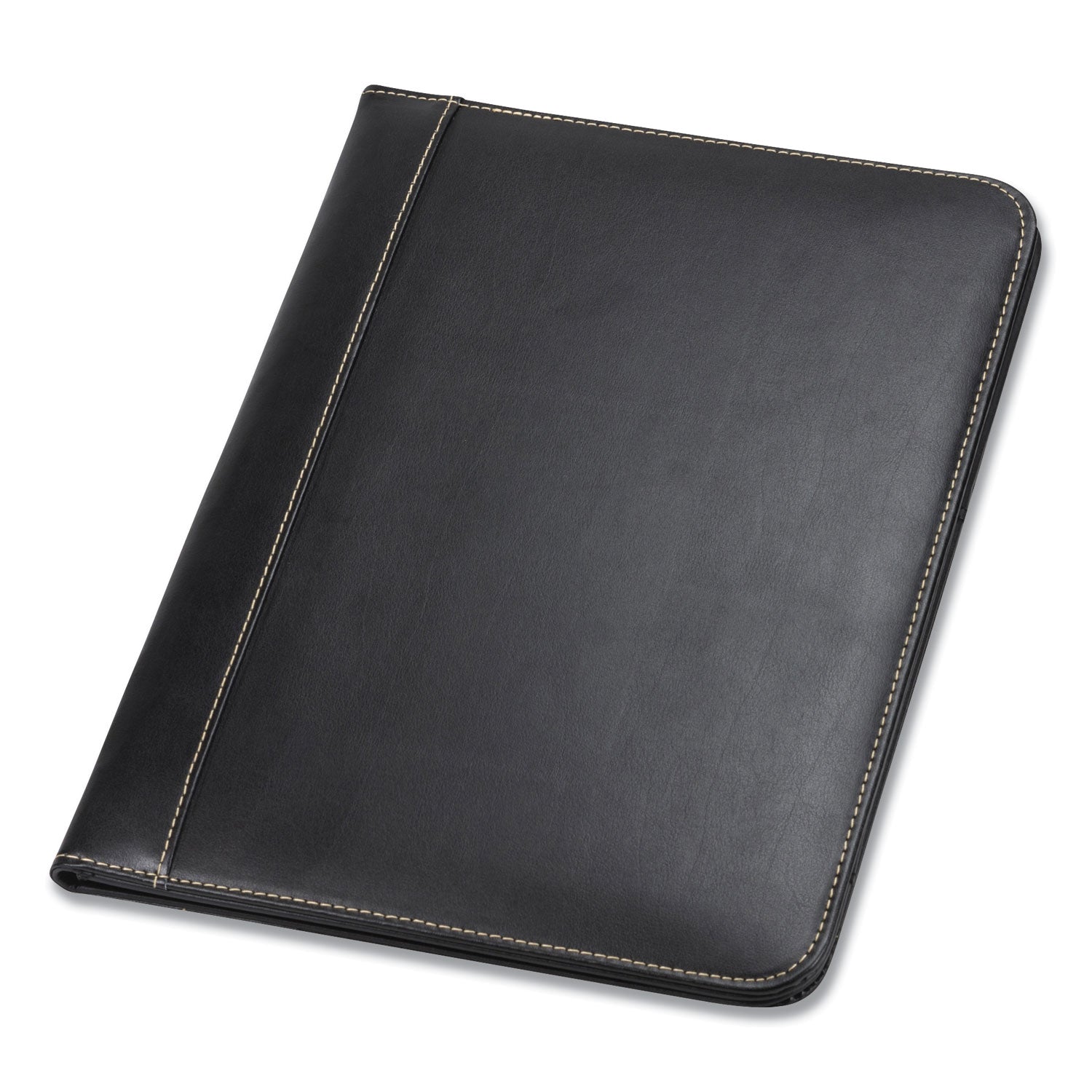 Samsill Professional Leather Padfolio, 8.5" x 11", Black, 1 Each