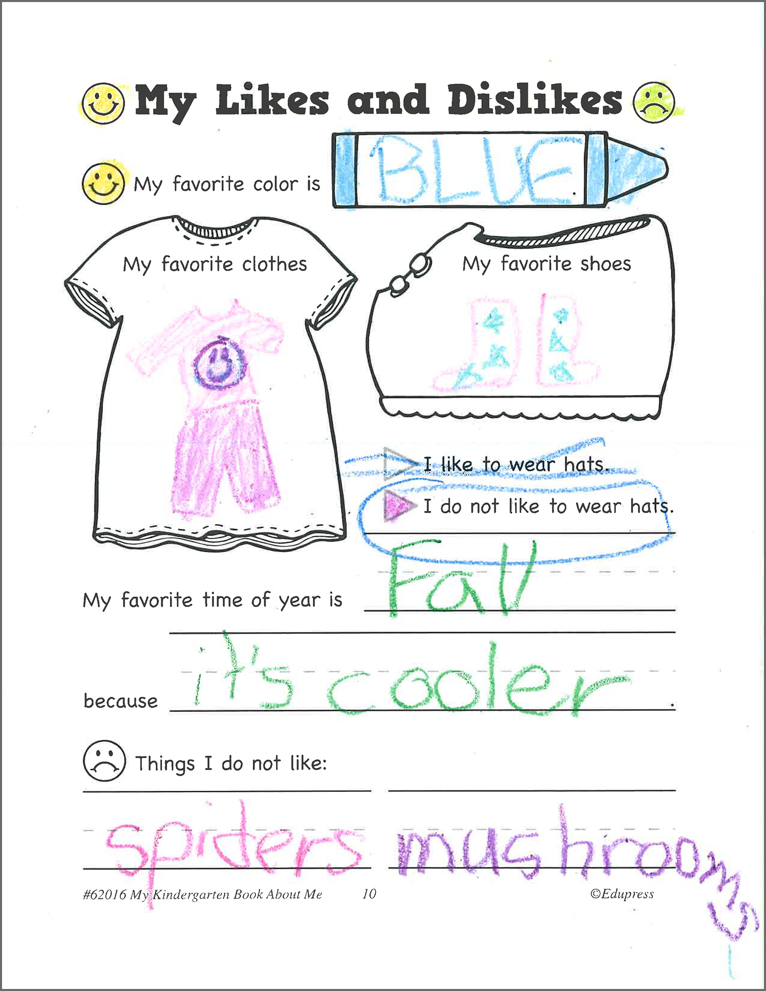 My Own Books™: My Kindergarten Book All About Me