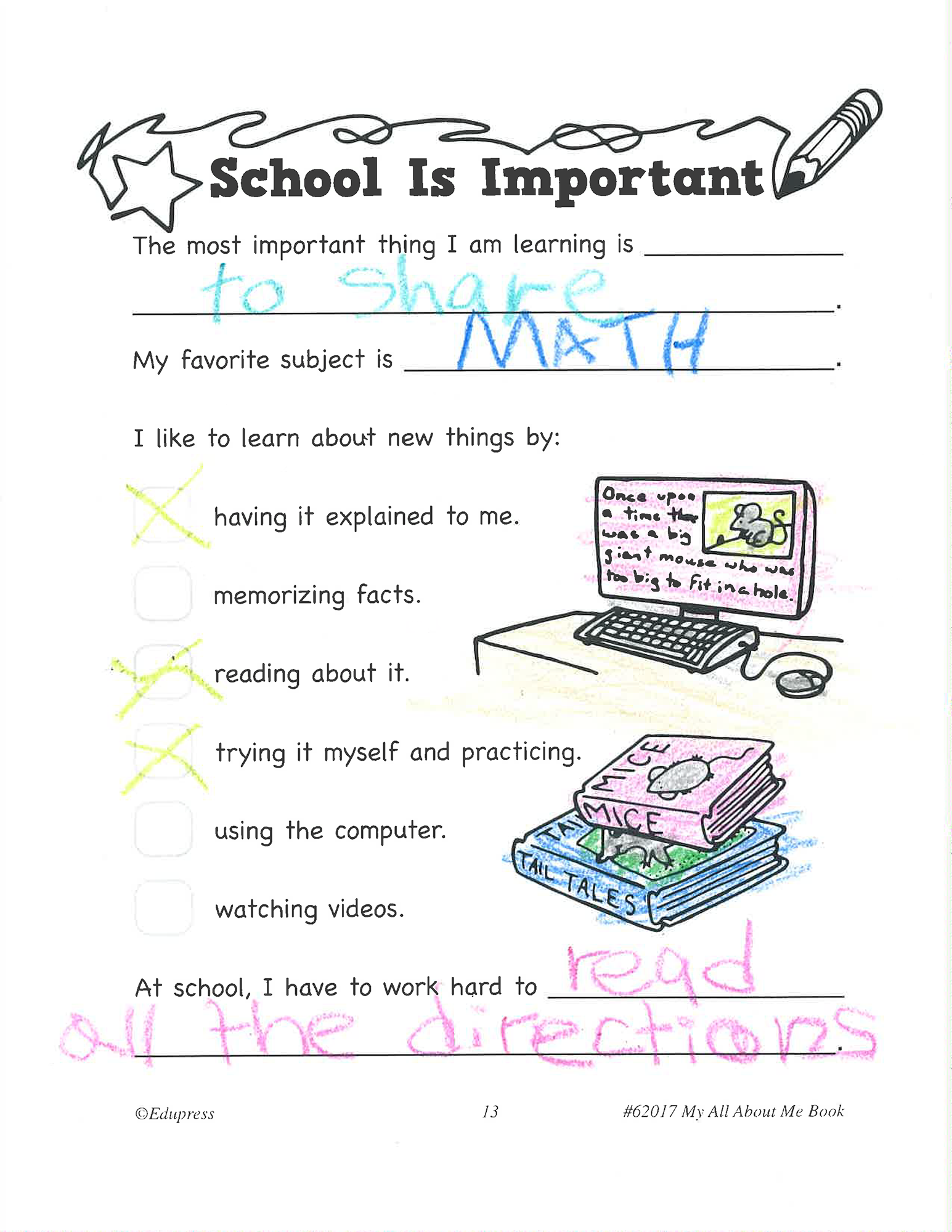 My Own Books™: My All About Me Book, 10-Pack