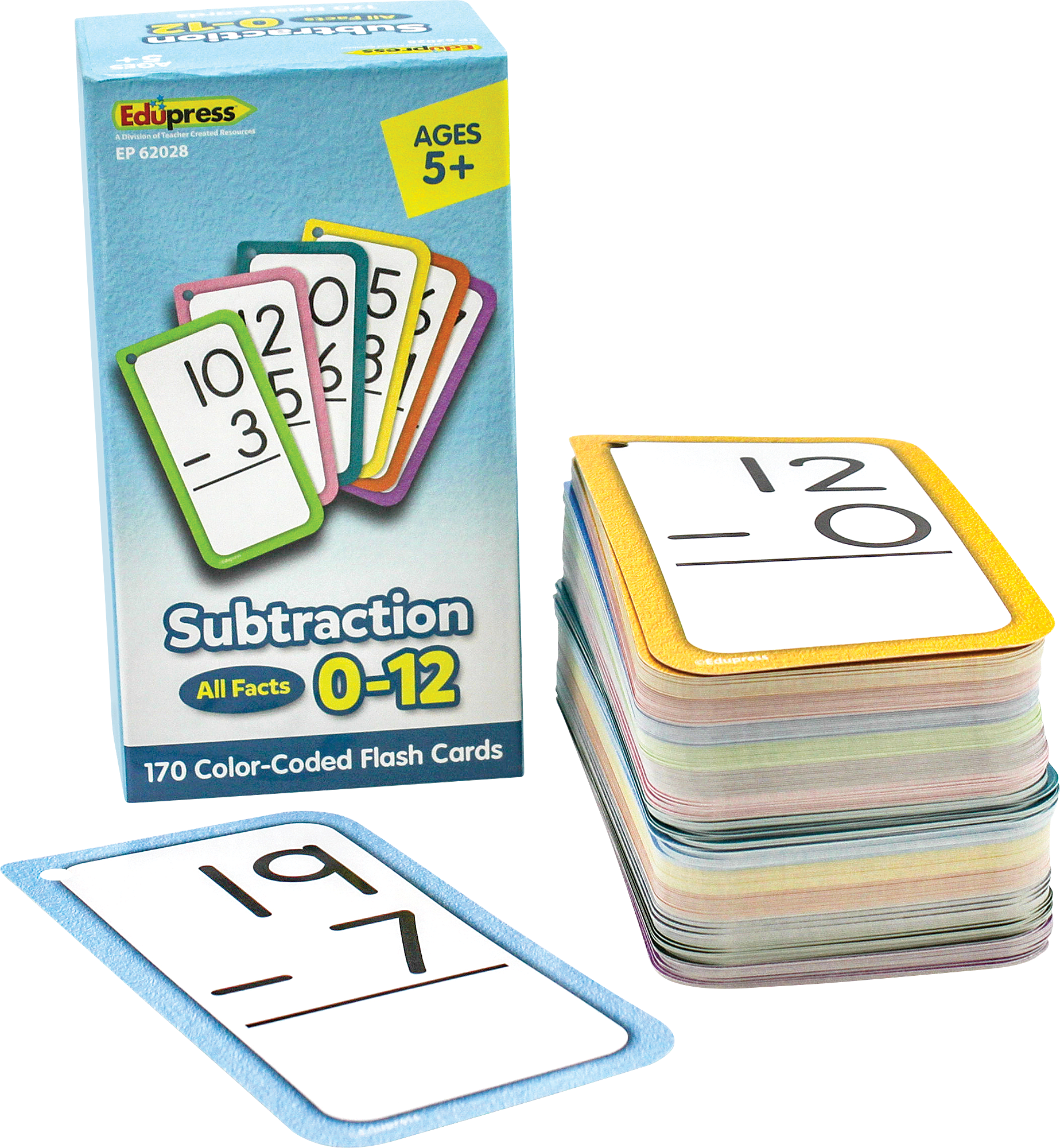 Subtraction Flash Cards - All Facts 0–12
