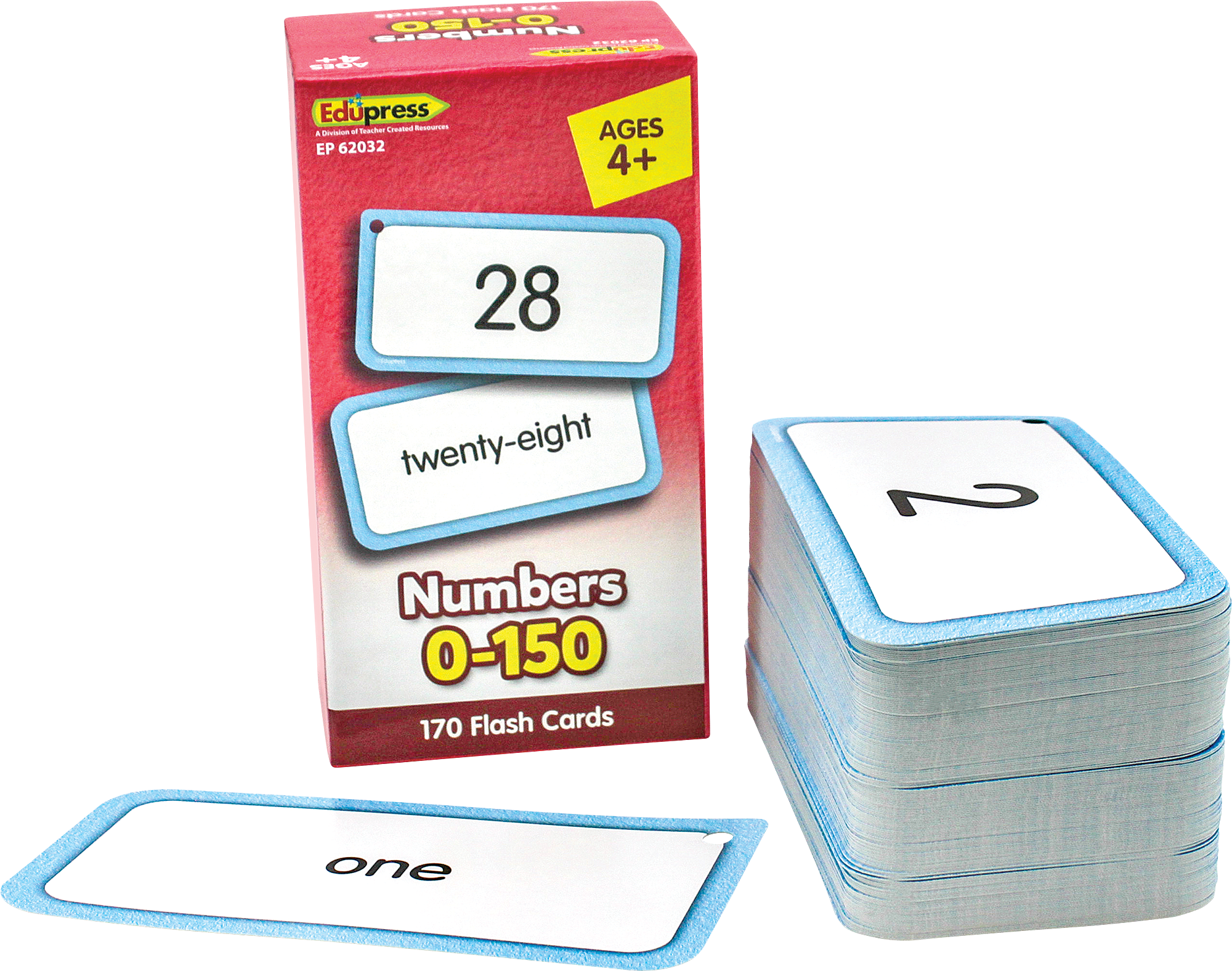 Numbers 0–150 Flash Cards