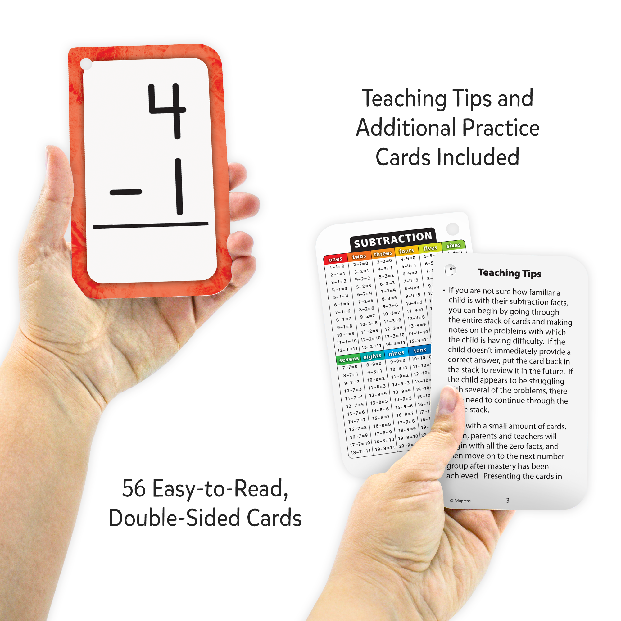 Subtraction 0–12 Flash Cards