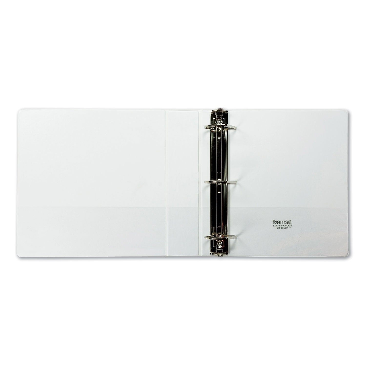 Samsill Earth's Choice Plant-based Durable View Binder, 2" D-Ring, Letter Size, 475 Sheet Capacity, 2 Pockets, White, Archival-safe, Clear Overlay, Acid-free, PVC-free, Customizable Spine/Cover, 1 Each