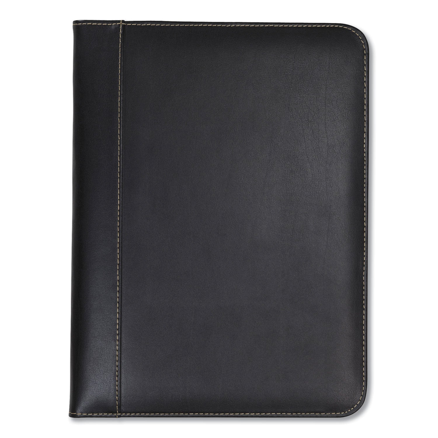Samsill Professional Leather Padfolio, 8.5" x 11", Black, 1 Each