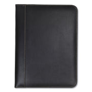 Samsill Professional Leather Padfolio, 8.5" x 11", Black, 1 Each