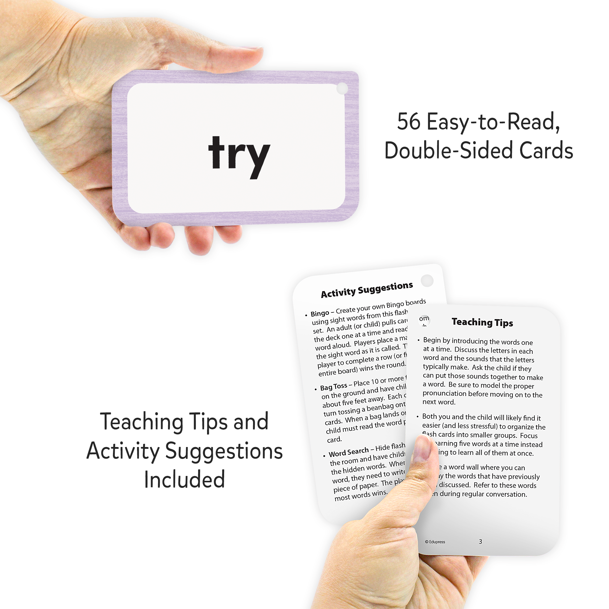 Sight Words Flash Cards - 3 Letter Words