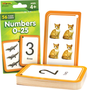 Numbers 0–25 Flash Cards