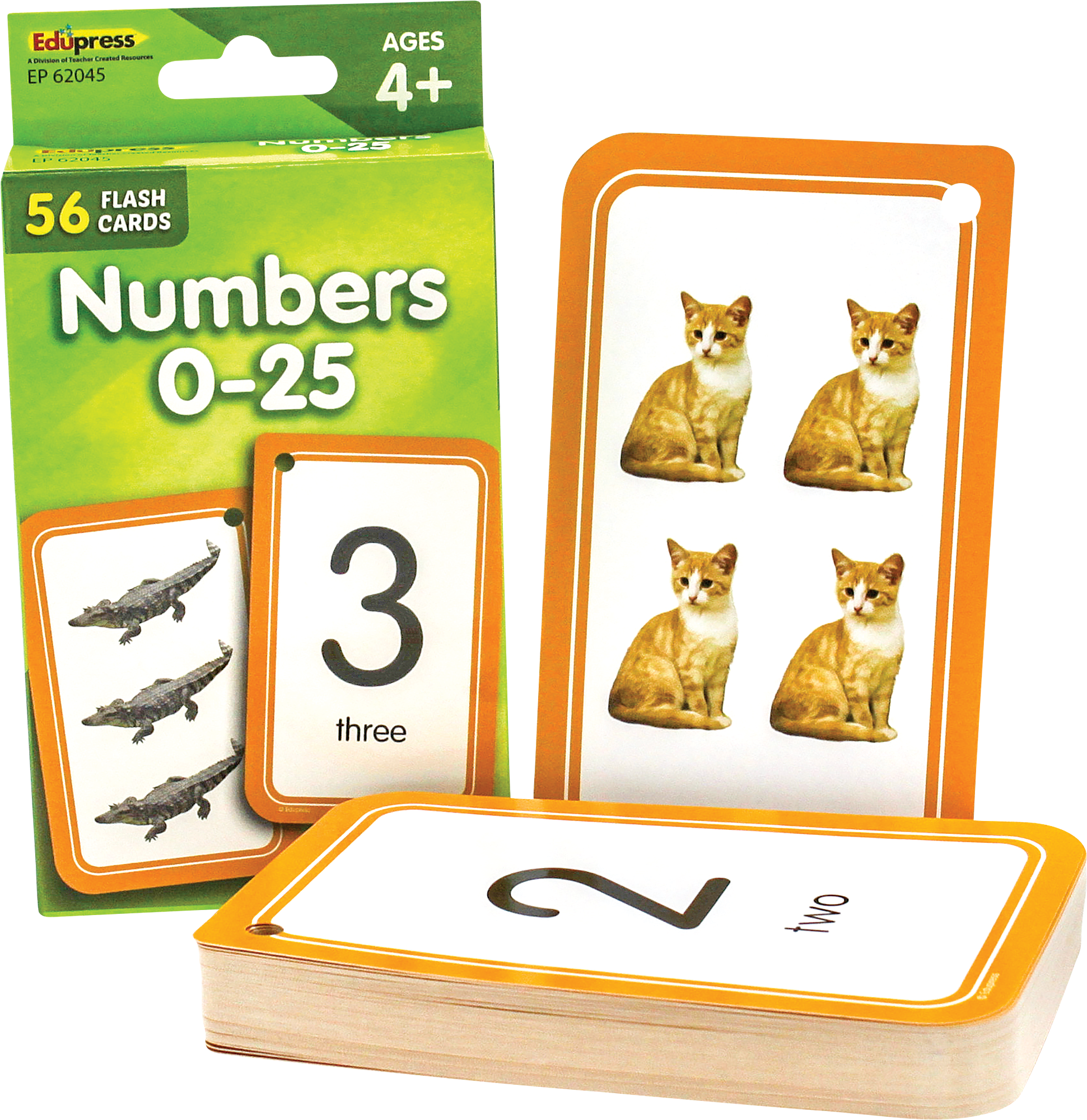 Numbers 0–25 Flash Cards