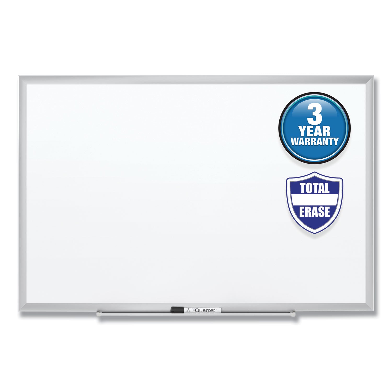 Quartet Classic Whiteboard - 72" (6 ft) Width x 48" (4 ft) Height - White Melamine Surface - Silver Aluminum Frame - Horizontal/Vertical - Durable, Smooth Surface, Flexible - 1 Each - TAA Compliant