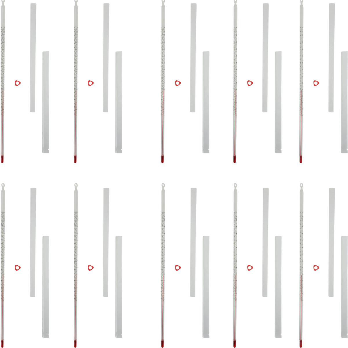 Thermometer, White-Backed, Partial Immersion, Single Scale -20°C to 150°C, Pack of 10