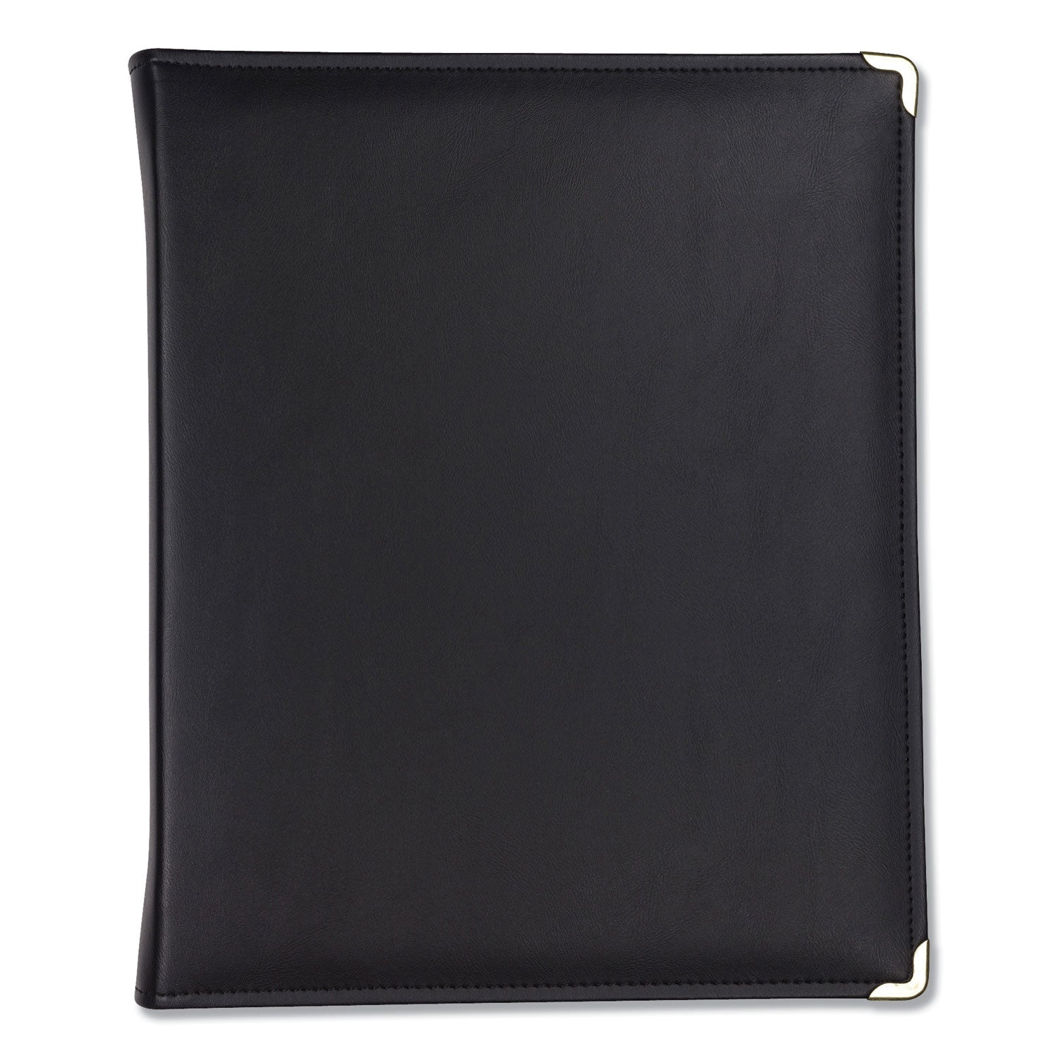Samsill Classic Professional Binder - 3 Ring Binder with 1.5 Inch Brass Round Rings and Zipper Closure - Portfolio Binder - Brass Corner Accents - Black