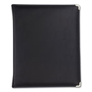 Samsill Classic Professional Binder - 3 Ring Binder with 1.5 Inch Brass Round Rings and Zipper Closure - Portfolio Binder - Brass Corner Accents - Black