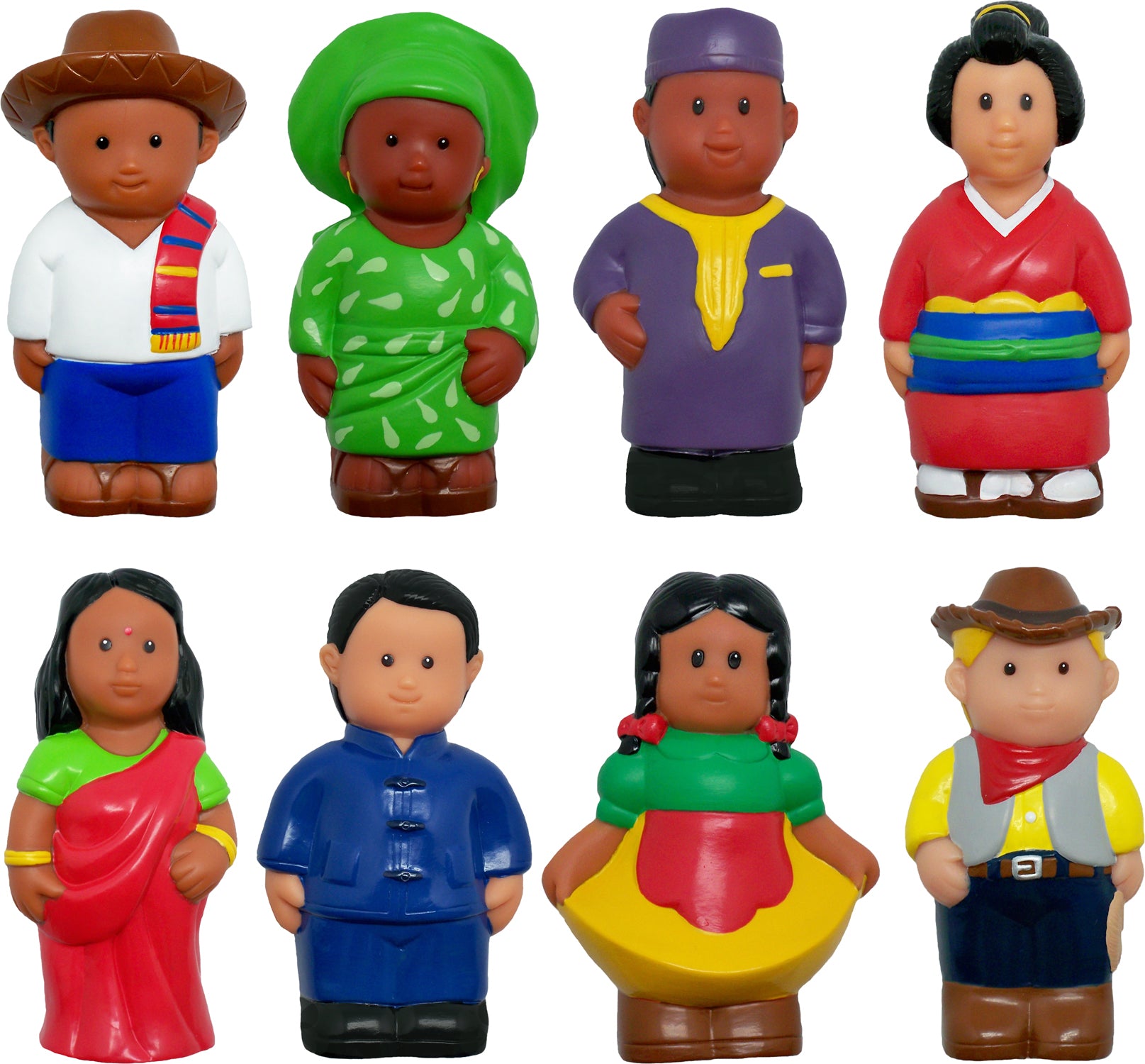 Around the World Figures, Set of 8