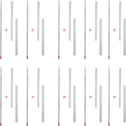 Thermometer, White-Backed, Partial Immersion, Double Scale -20°C to 110°C and 0°F to 230°F, Pack of 10
