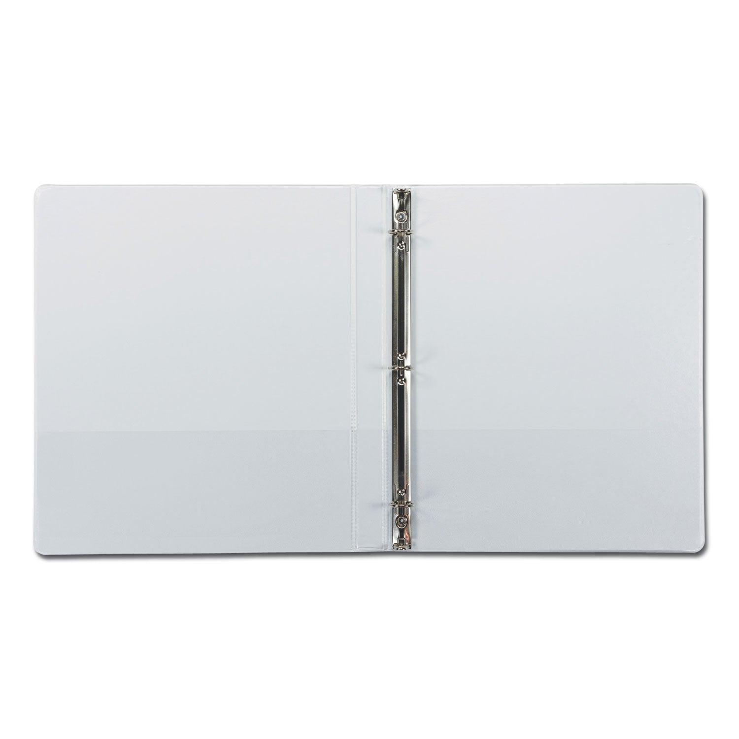 Samsill Earth's Choice Plant-based Durable View Binder, 1/2" Capacity, 3 Round Rings, Letter Size 8.5" x 11", 100 Sheet Capacity, 2 Internal Pockets, White, 1 Each