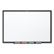 Quartet Classic Total Erase Whiteboard, 72" x 48", White Melamine Surface, Black Aluminum Frame, Horizontal/Vertical Mount, Includes Marker Tray, Dry Erase Marker, and Mounting Hardware, 1 Each, TAA Compliant