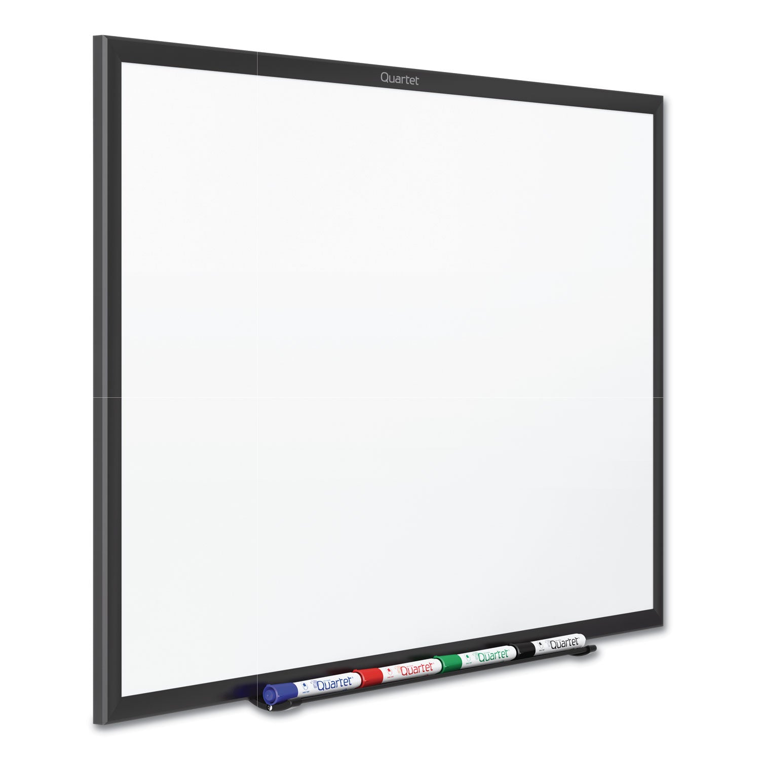 96" (8 ft) Width x 48" (4 ft) Height - White Melamine Surface - Black Aluminum Frame - Horizontal/Vertical - 1 - TAA Compliant