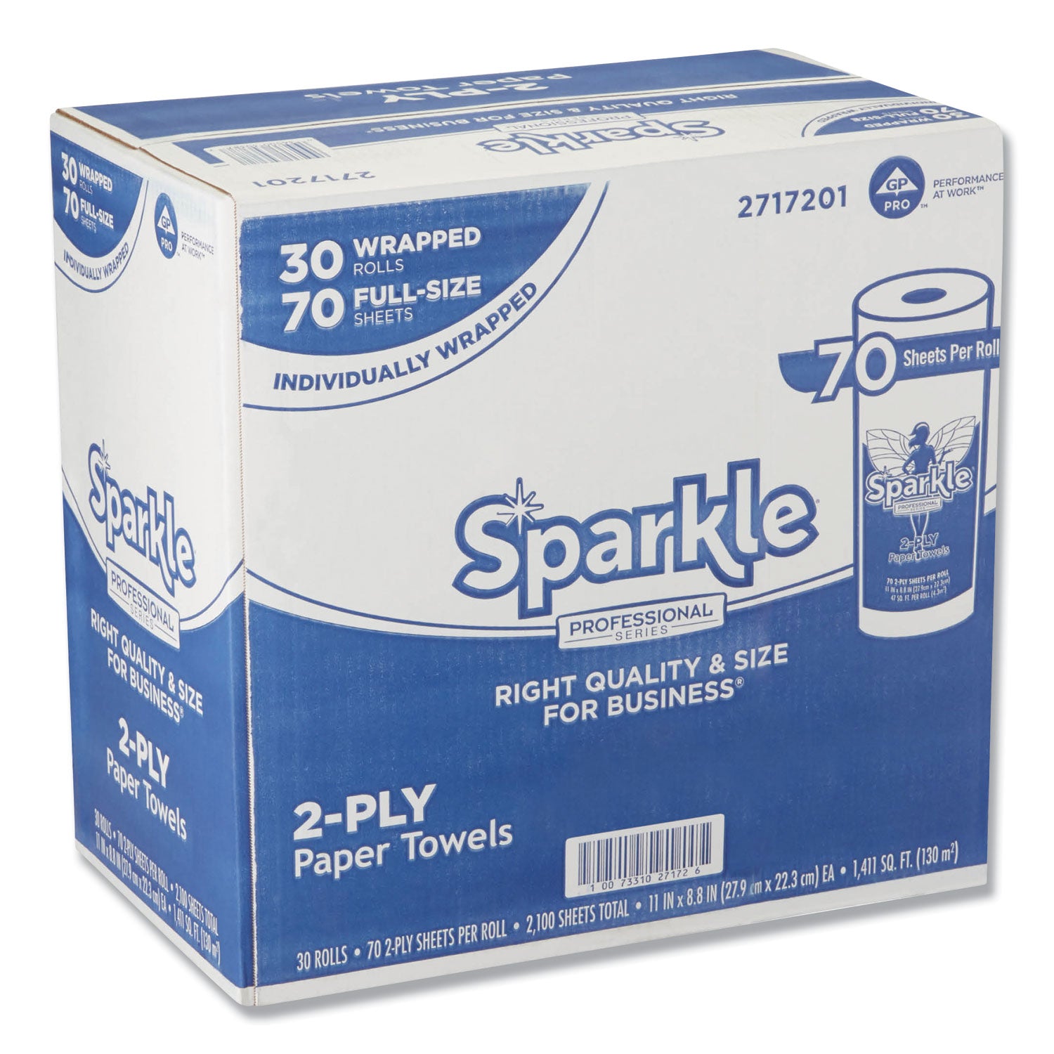 2 Ply - 8.80" Width x 11" Length - 70 Sheets/Roll - White - Paper - 1 Roll