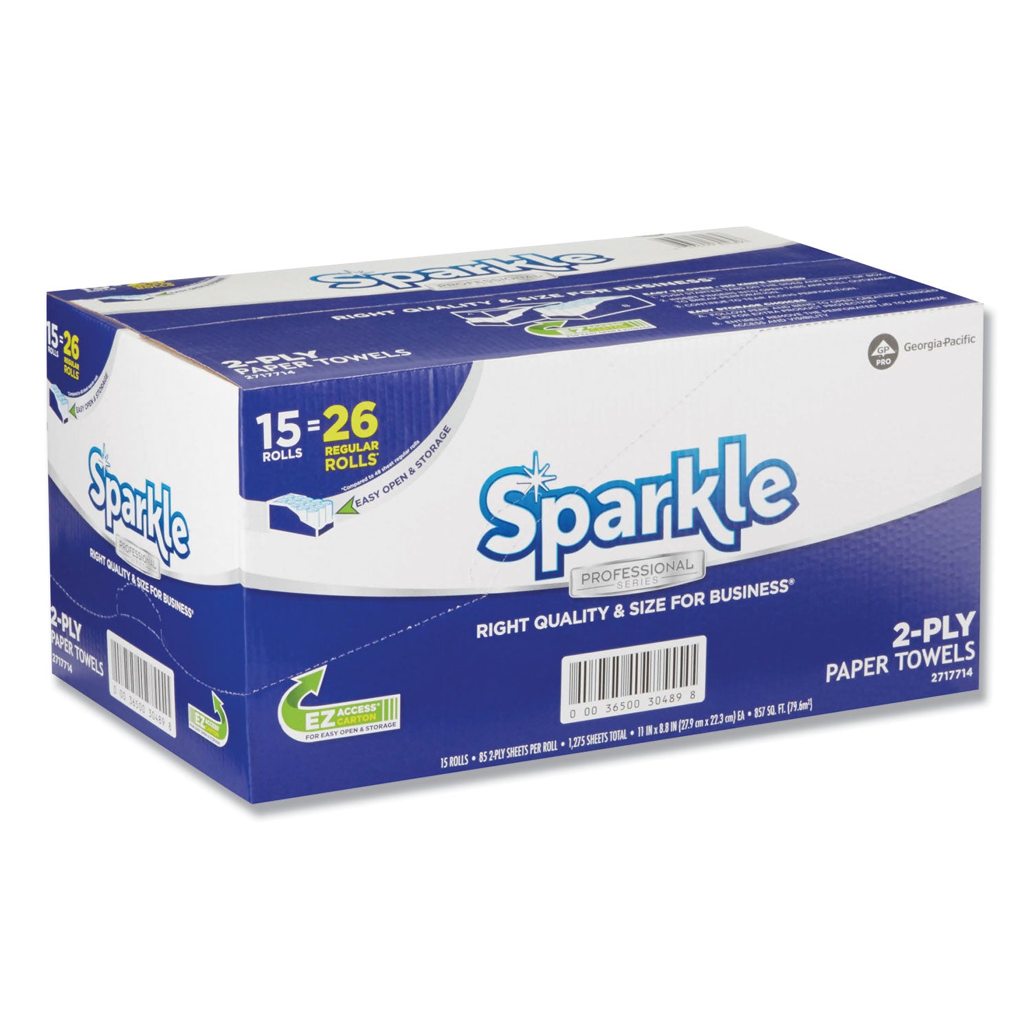 2 Ply - 8.80" Width x 11" Length - 85 Sheets/Roll - White - 15 / Carton