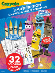 Crayola Retired Colors Coloring & Activity Set, Retired Crayons & Stickers, 32 Pgs, Gift for Kids Ages 3+
