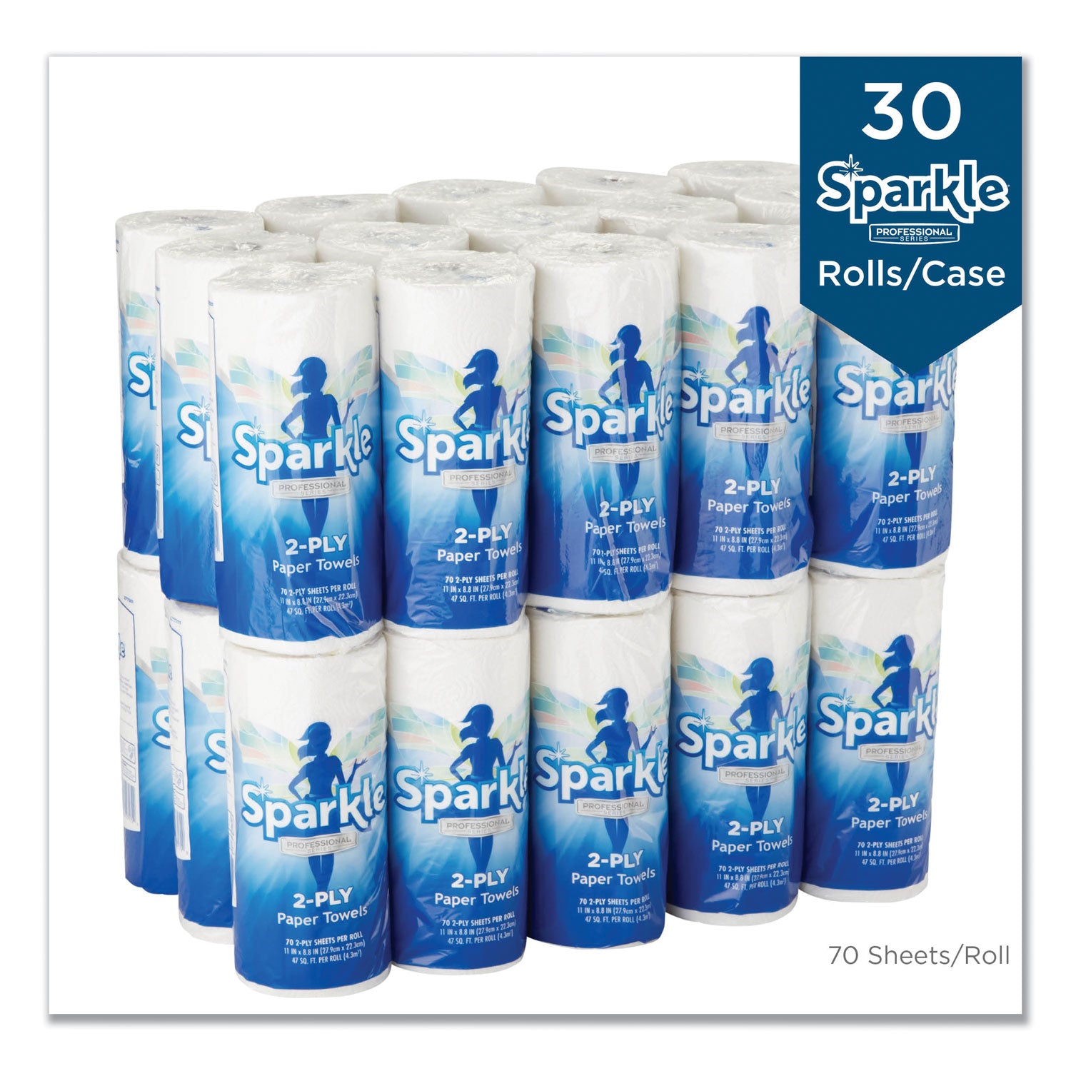 2 Ply - 8.80" Width x 11" Length - 70 Sheets/Roll - White - Paper - 1 Roll