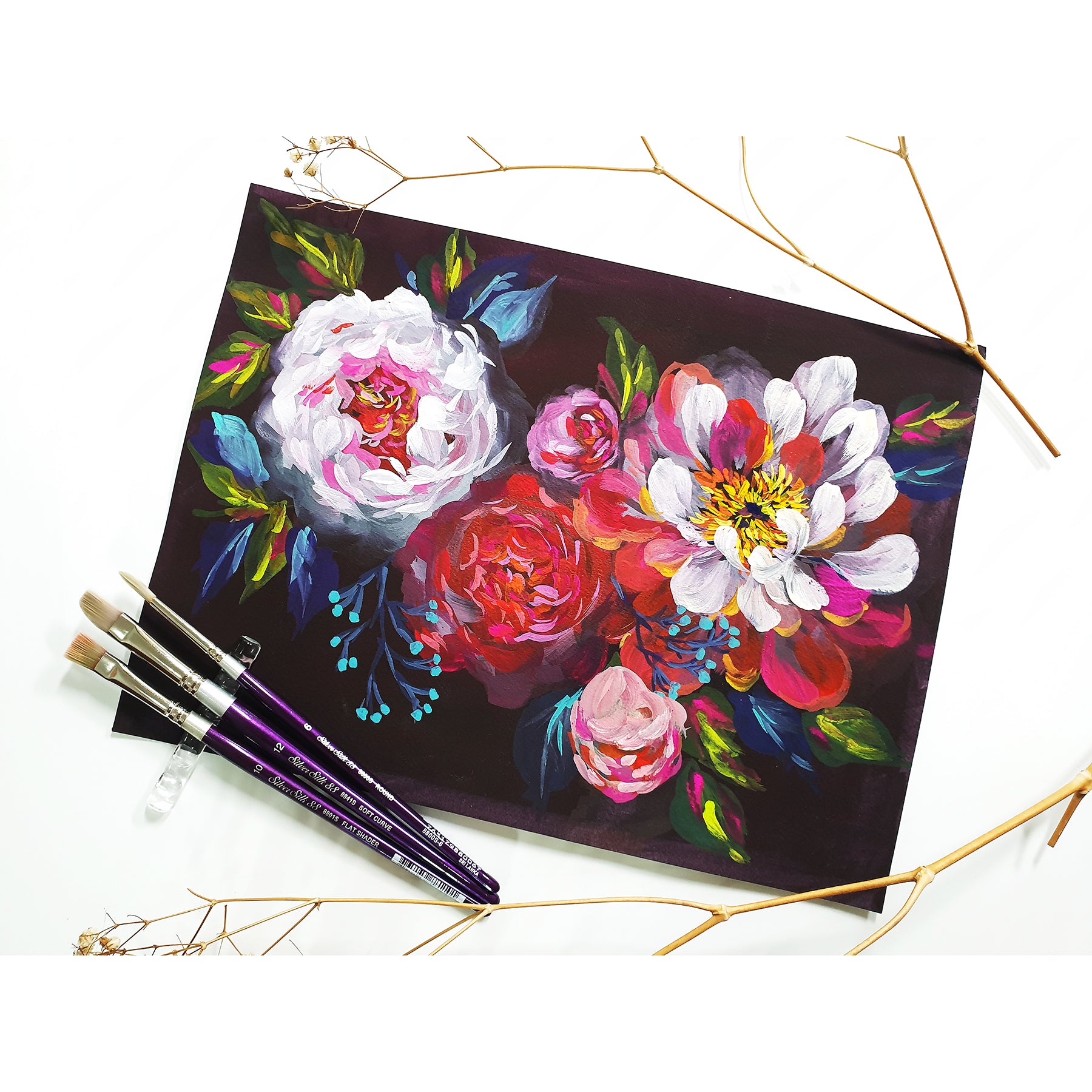 Silver Silk 88 SH 4-Piece Variety Brush Set