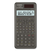 Large Display, Dual Power, Hard Case - 2 Line(s) - 10 Digits - Battery/Solar Powered - 0.4" Height x 3" Width x 6.4" Length - Black - 1 Each