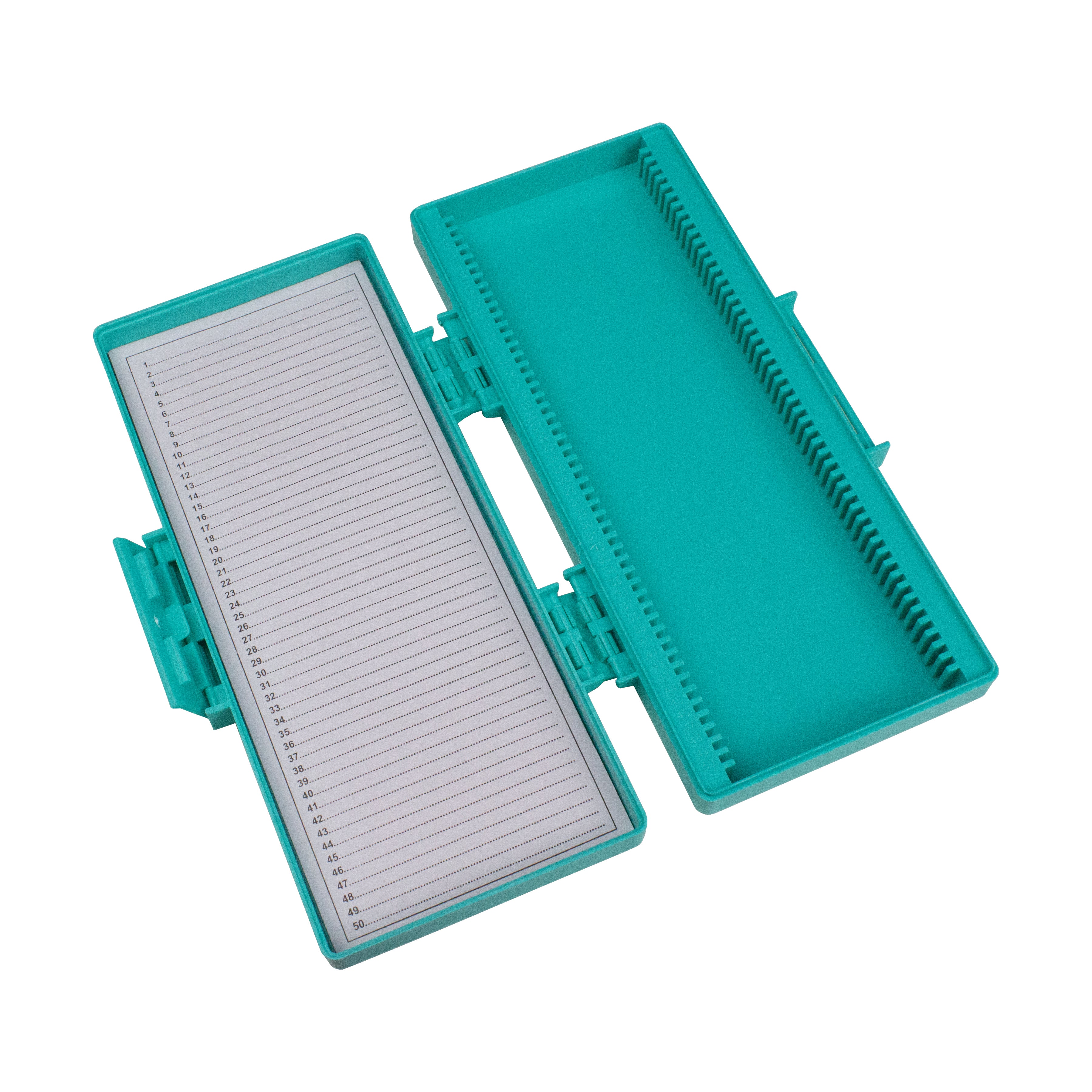 United Scientific® Slide Storage Box, Hinged, Polystyrene, 50 Slides