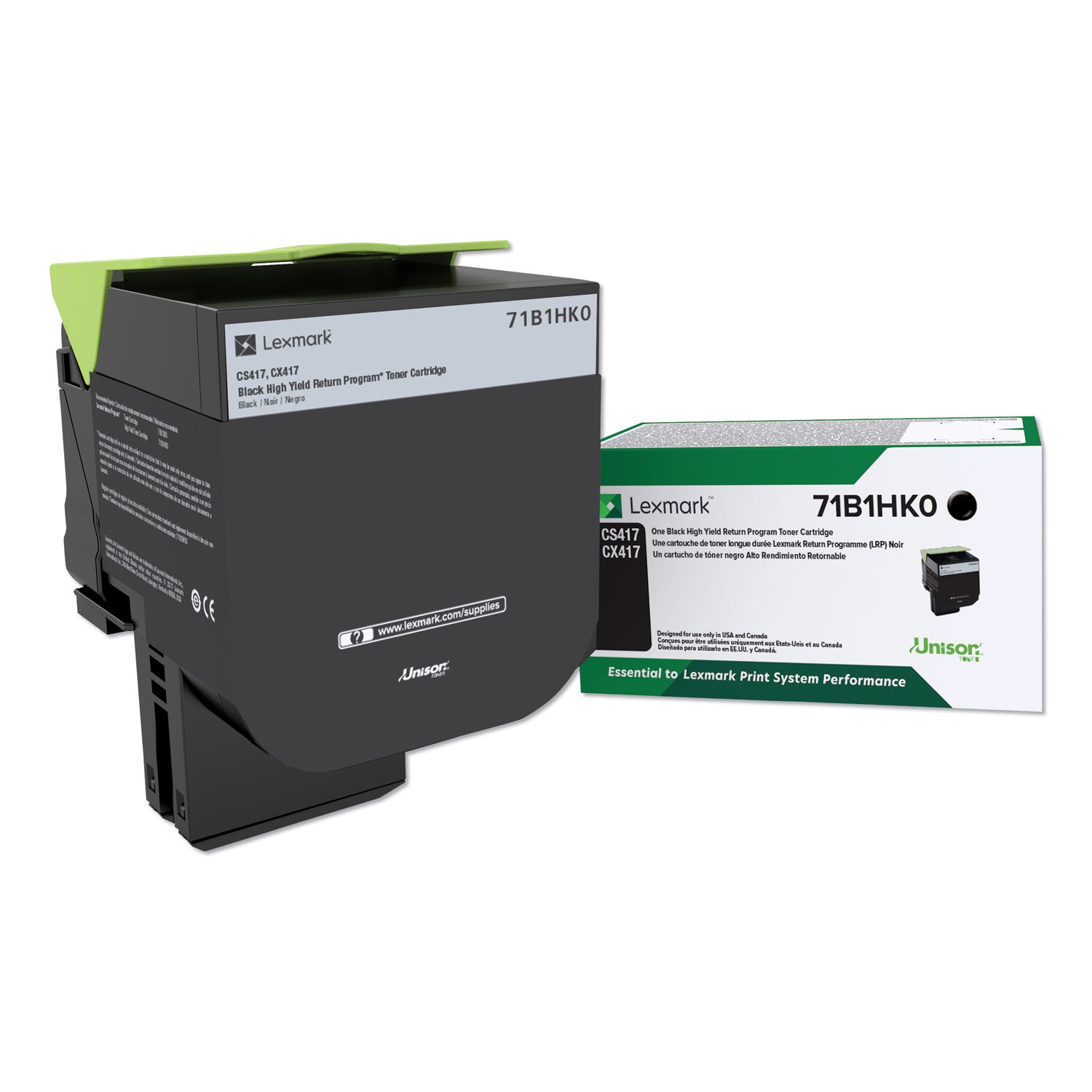 Lexmark Unison High Yield Black Laser Toner Cartridge, 6000 Pages, 1 Each