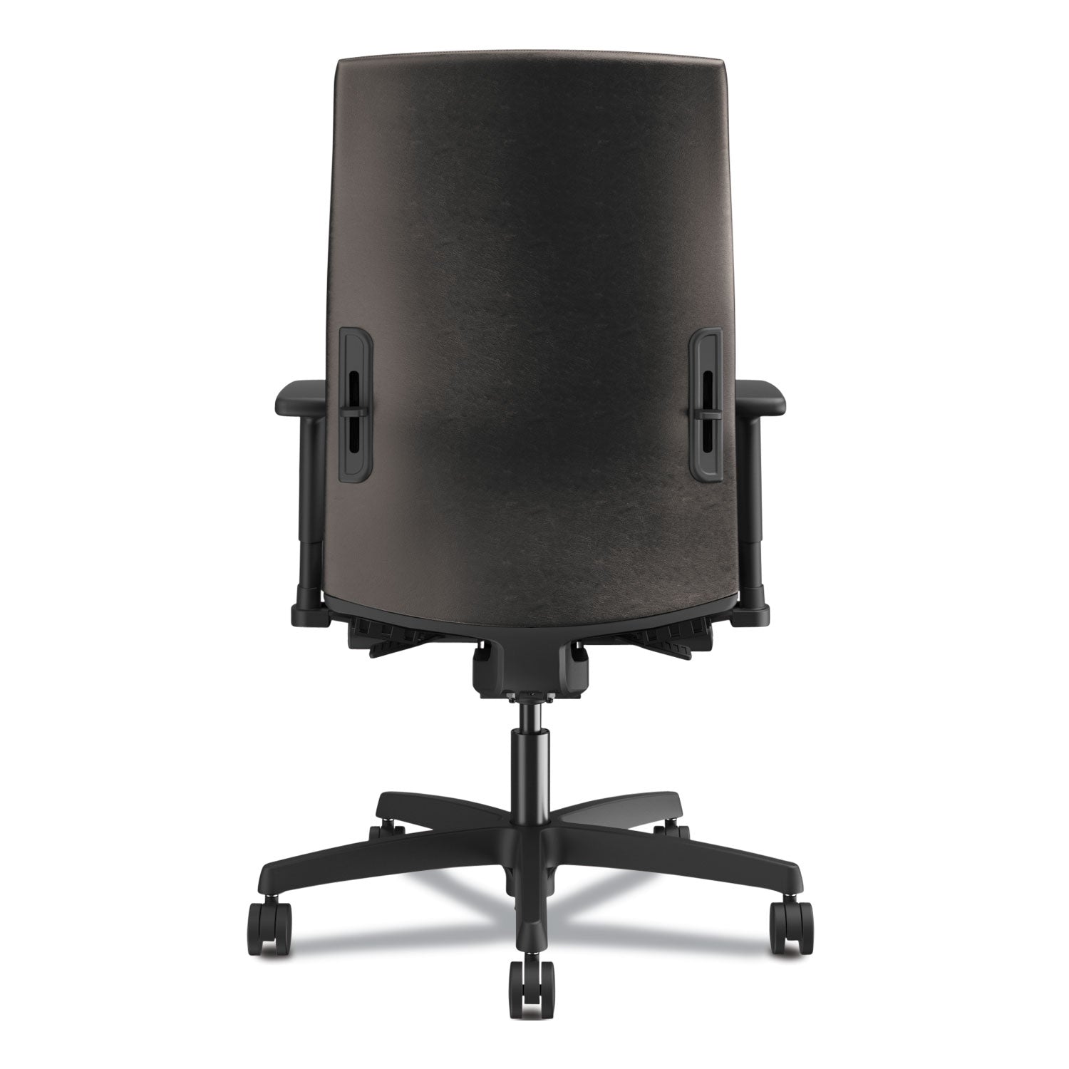 HON Ignition 2.0 Mid Back Task Chair, Black Vinyl Seat and Back, Adjustable Arms, Black Frame, 1 Each
