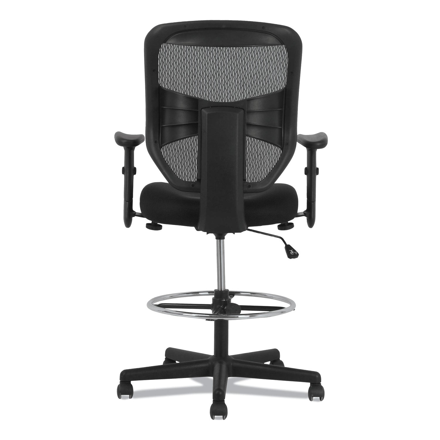 HON Prominent Task Chair - Black Seat Color - Fabric Seat Material - Black Back Color - Mesh Back Material - Black Frame Color - High Back - Armrest - 1 Each