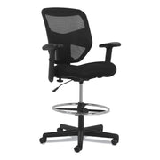HON Prominent Task Chair - Black Seat Color - Fabric Seat Material - Black Back Color - Mesh Back Material - Black Frame Color - High Back - Armrest - 1 Each