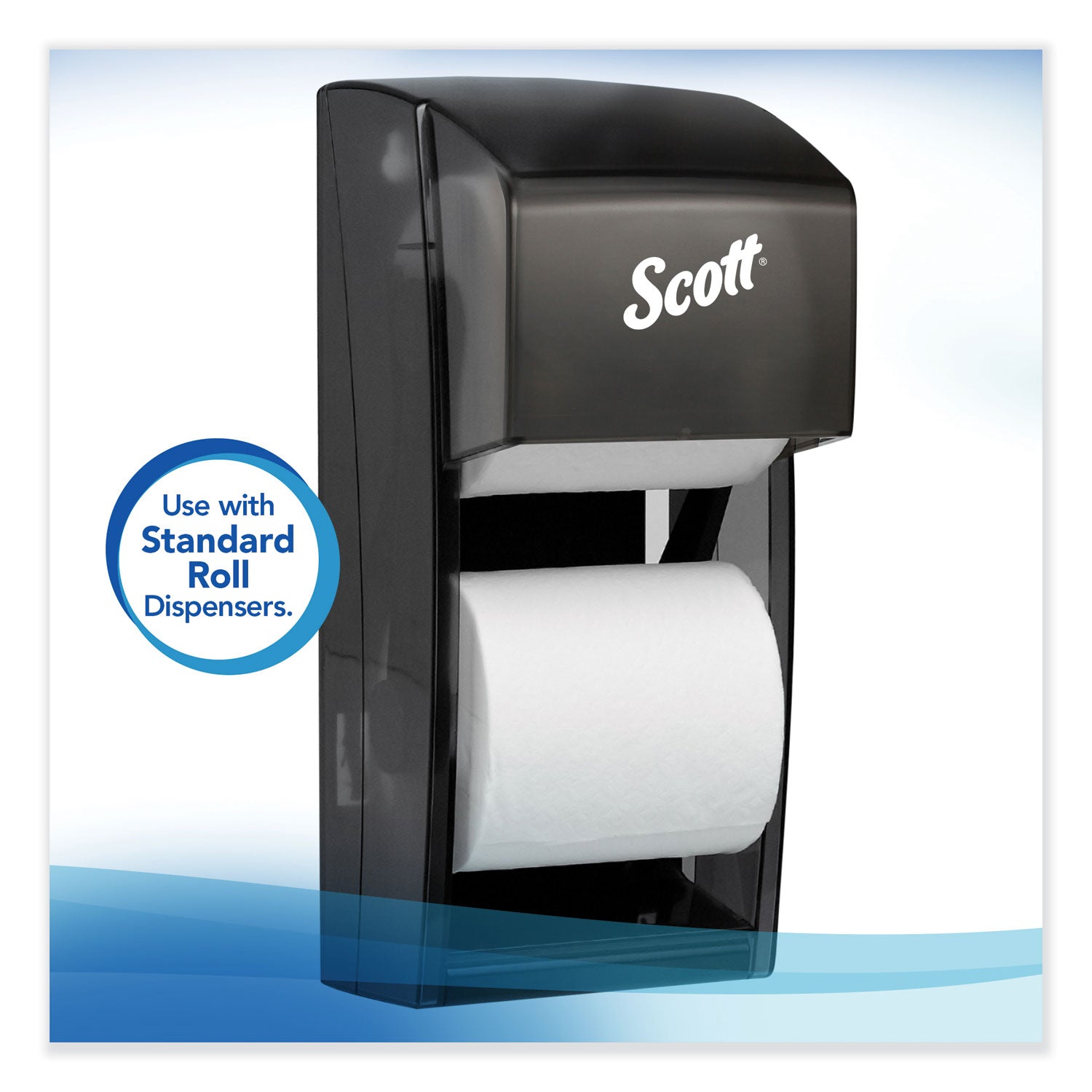 Essential Standard Roll Bathroom Tissue for Business, Septic Safe, 2-Ply, White, 550 Sheets/Roll