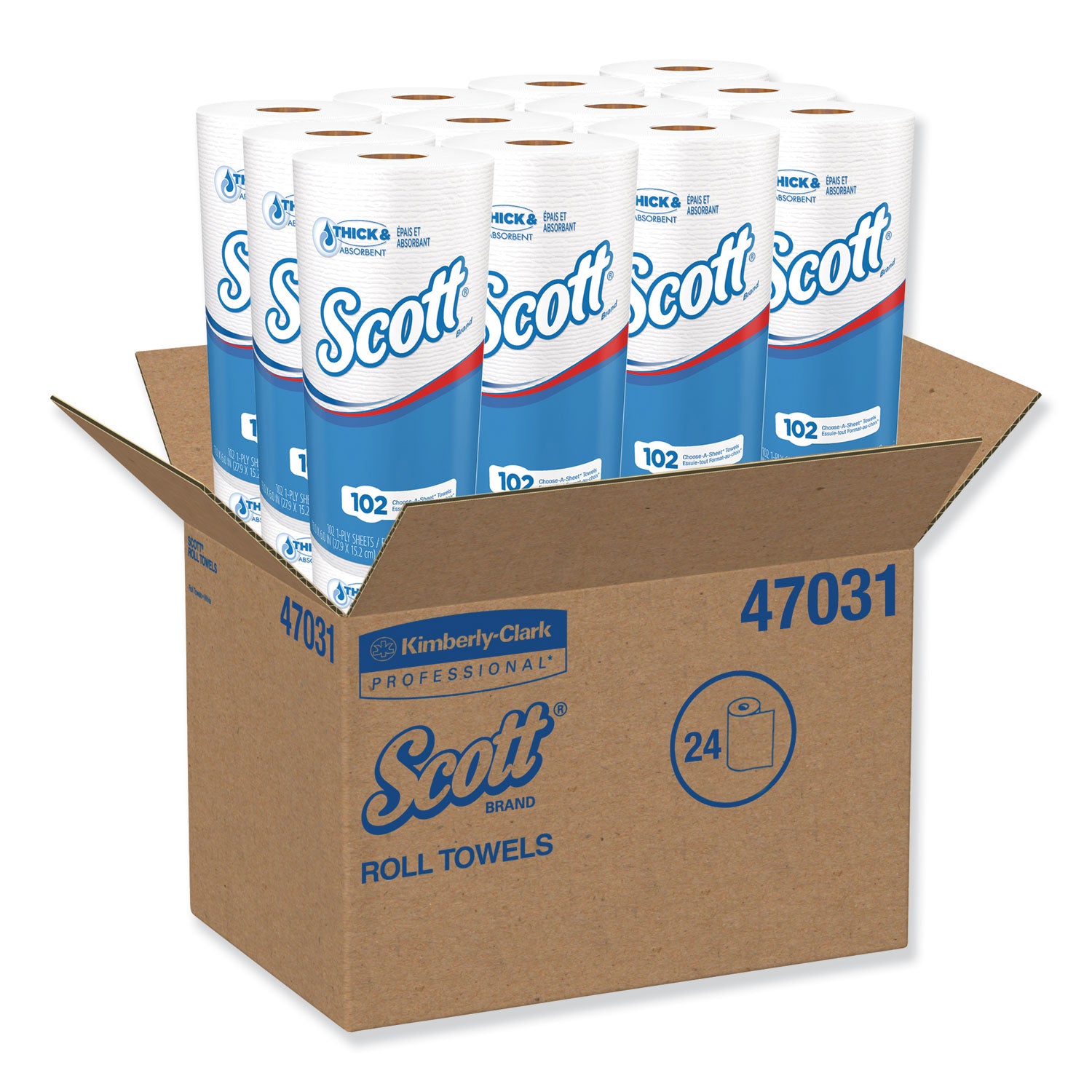 1 Ply - 102 Sheets/Roll - 1 4/5" Core - White - Paper - 24 / Carton