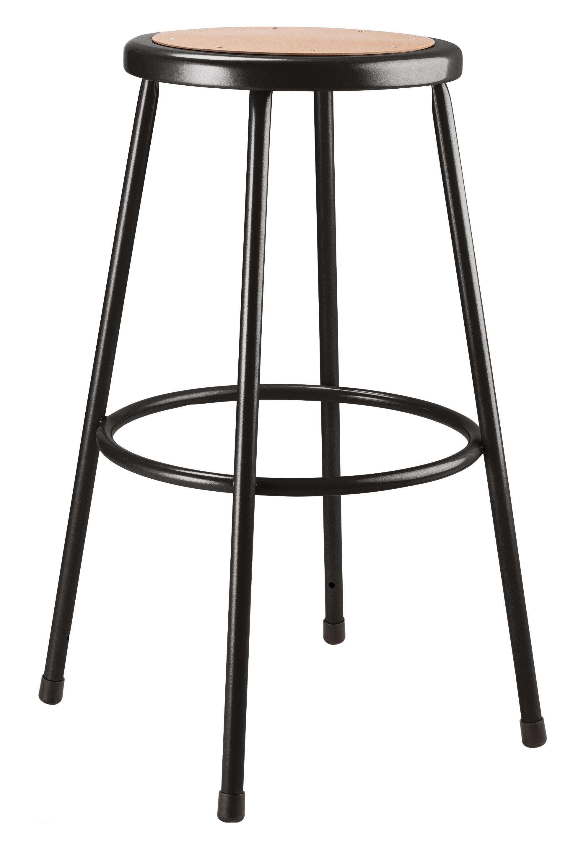 NPS® 30" Heavy Duty Steel Stool, Surface Color: Masonite Wood, Frame Color: Black