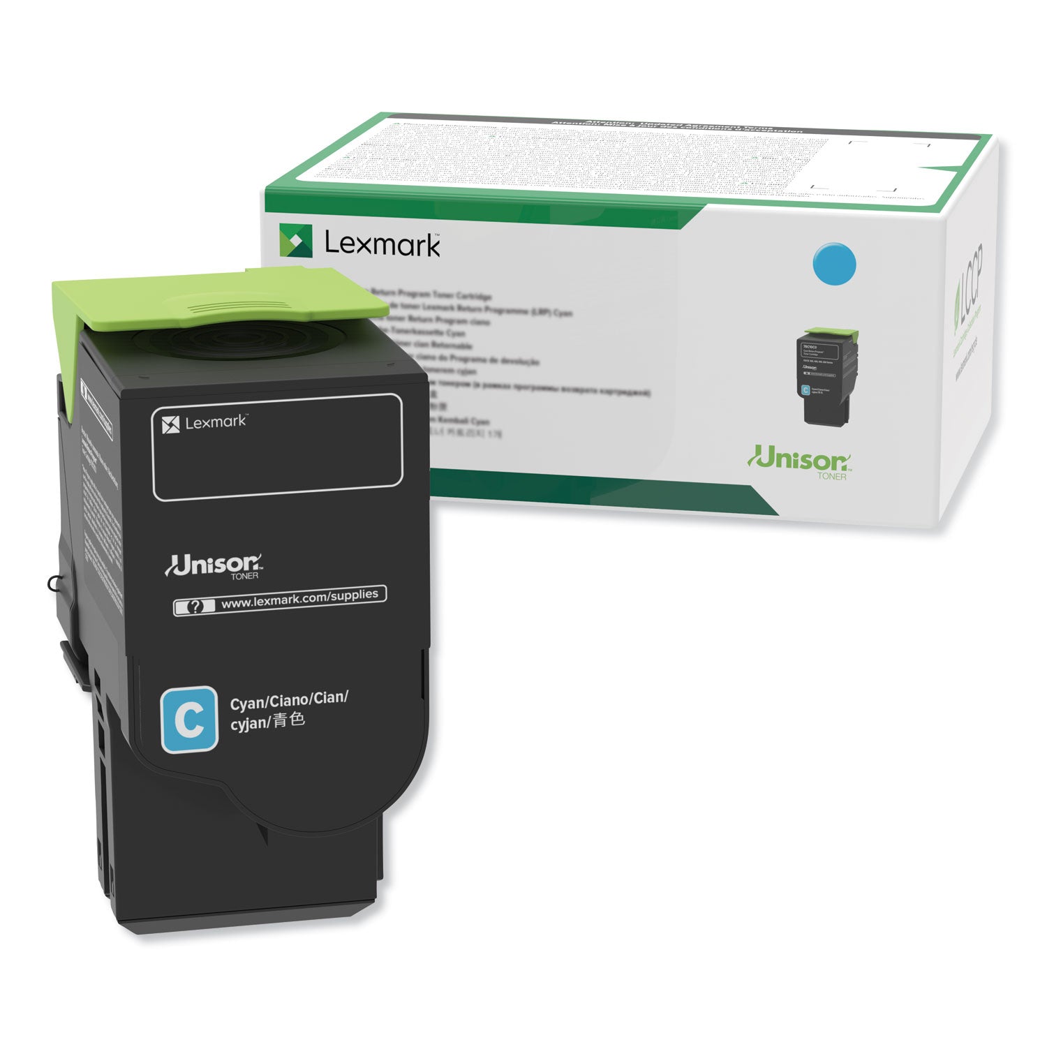 Lexmark Unison Original Extra High Yield Laser Toner Cartridge - Cyan - 1 Each - 5000 Pages