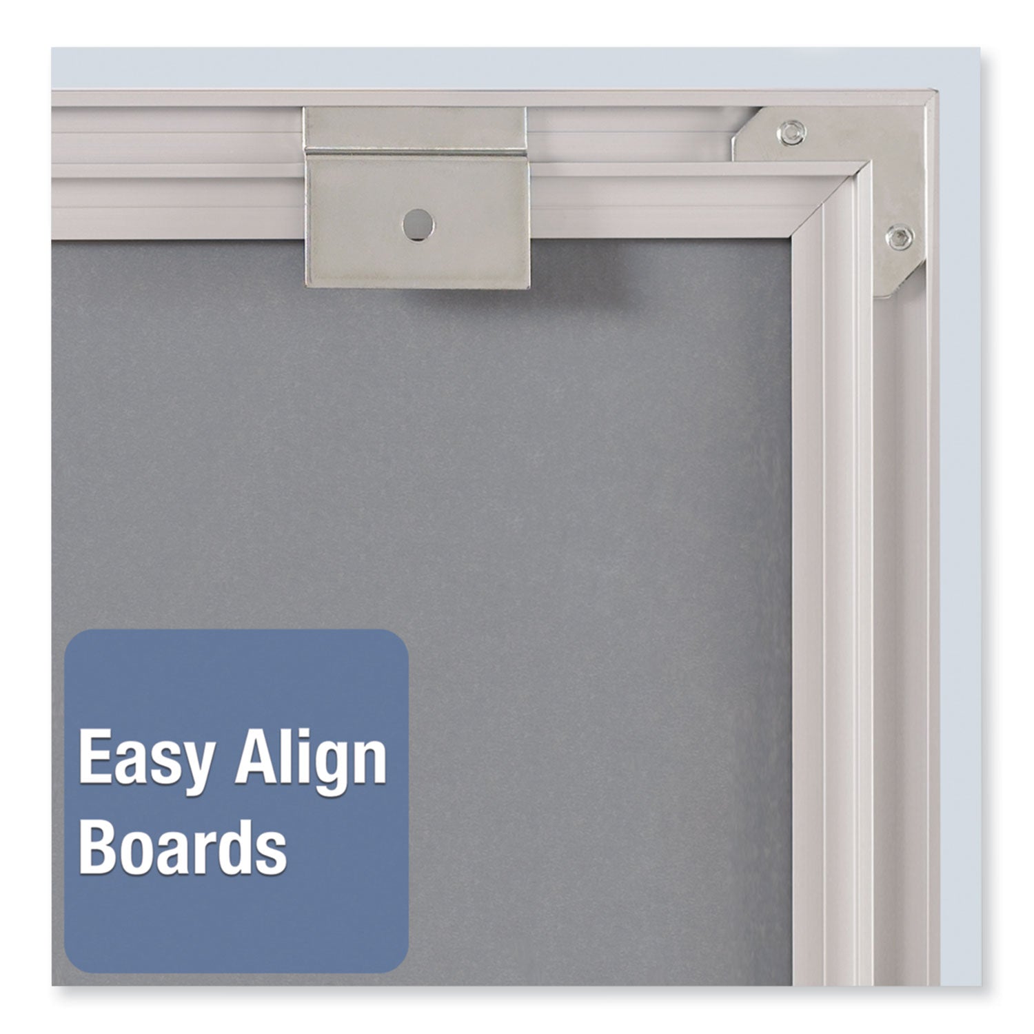 23" Board Height x 23" Board Width - White Natural Cork Surface - Magnetic, Durable - Silver Aluminum Frame - 1 / Each