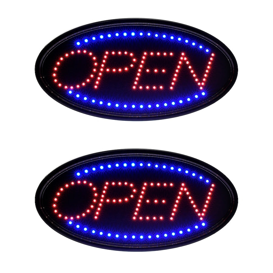 23 in. x 14 in. LED Oval Open Sign 2 Pack