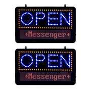 22 in. x 13 in. LED Programmable Message Board Open Sign 2 Pack