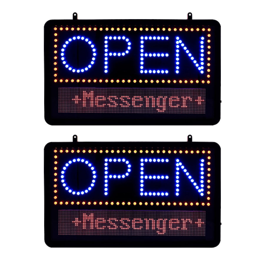 22 in. x 13 in. LED Programmable Message Board Open Sign 2 Pack