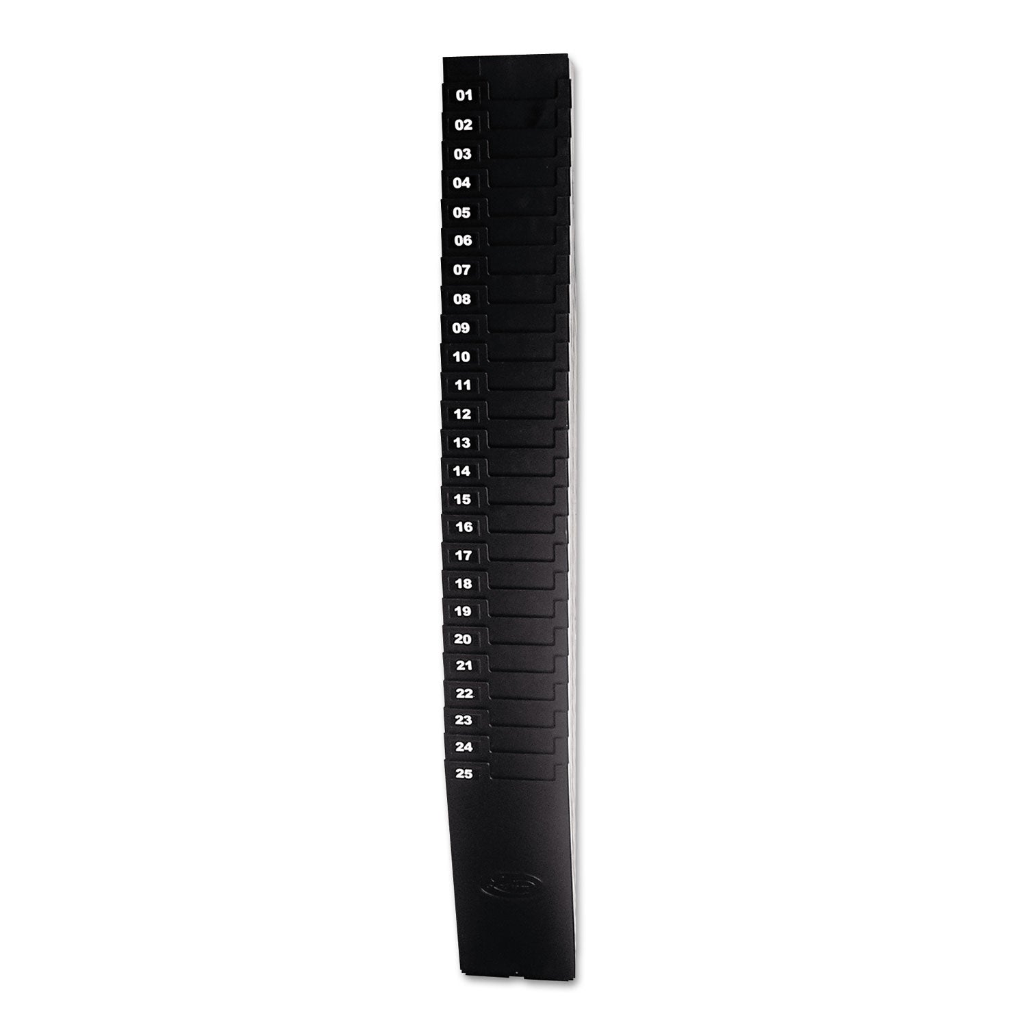 Lathem 25-Pocket Expandable Time Card Rack - 25 Pocket(s) - 33.50" Height x 4.50" Width x 2.25" Depth - Black - Plastic - 1 Each